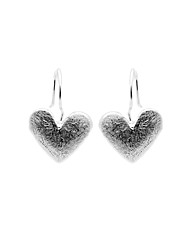 Sterling Silver Heart Drop Earrings