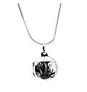 Sterling Silver Round Locket Necklace