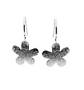 Sterling Silver Flower Drop Earrings
