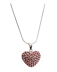 Crystal Heart On A Sterling Silver Chain