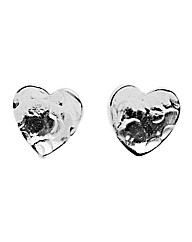 Sterling Silver Heart Studs