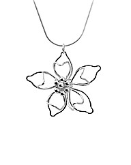 Sterling Silver Flower Necklace