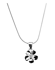 Sterling Silver Flower Necklace