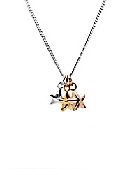 Sterling Silver Multi Star Necklace