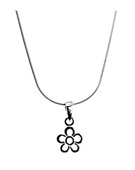Sterling Silver Flower Necklace