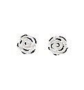 Sterling Silver Rose Stud Earrings