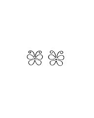 Sterling Silver Butterfly Studs