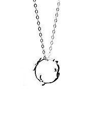 Sterling Silver Wreath Necklace