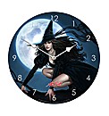 Pink Witch Clock