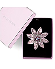 Jon Richard Purple Crystal Flower Brooch