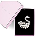 Job Richard Pearl Crystal Swan Brooch