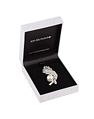 Jon Richard Pearl Wrap Leaf Brooch