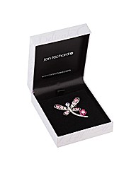 Jon Richard Tonal Pink Butterfly Brooch