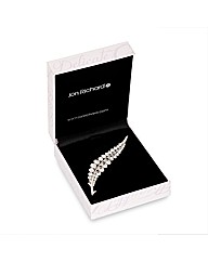 Jon Richard Crystal Leaf Brooch