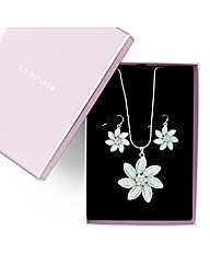 Jon Richard Flower Necklace and Earring