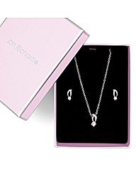 Jon Richard Twist Pendant and Earring