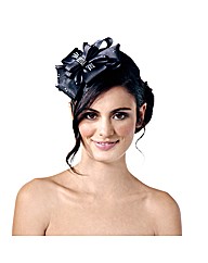 Jon Richard Black Satin Bow Fascinator