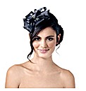 Jon Richard Black Satin Bow Fascinator