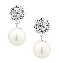 Jon Richard Daisy Top Pearl Drop Earring