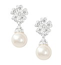 Jon Richard Flower Pearl Drop Earring