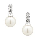 Jon Richard Crystal Pearl Hoop Earring