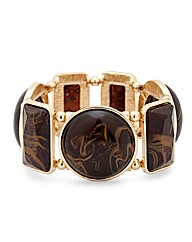 Mood Brown Marble Effect Stone Bracelet