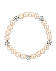 Jon Richard Pearl Crystal Ball Bracelet