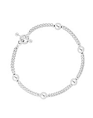 Simply Silver Ball Mesh Chain Bracelet