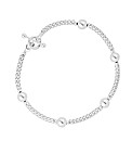 Simply Silver Ball Mesh Chain Bracelet