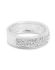 Simply Silver Narrow Crystal Band Ring