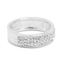 Simply Silver Narrow Crystal Band Ring