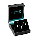 Simply Silver Bow Necklace And Earring