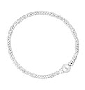 Simply Silver Pearl Mesh Chain Bracelet