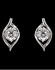 Silver and CZ Earrings