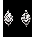Silver and CZ Earrings