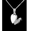 Silver and Diamond Set Heart Locket