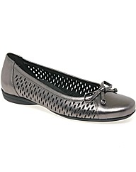 Gabor Bota Ladies Bow Trim Perforated Le