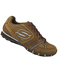 Skechers Ladies Bikers Spring Warp Shoe
