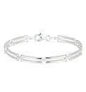 Simply Silver Medium Gate Bracelet