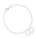 Simply Silver Double Heart Link Bracelet