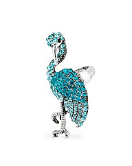 Mood Crystal Flamingo Adjustable Ring