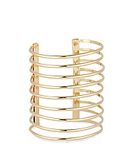 Mood Polished Gold Multi Row Arm Cuff