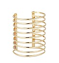 Mood Polished Gold Multi Row Arm Cuff