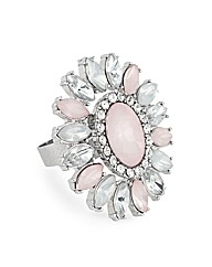 Mood Pink Oval Stone Adjustable Ring