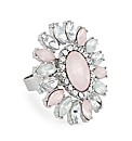 Mood Pink Oval Stone Adjustable Ring