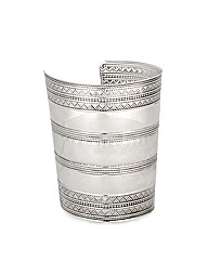 Mood Statement Silver Engraved Arm Cuff