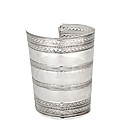 Mood Statement Silver Engraved Arm Cuff