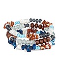 Mood Brown Chipped Stretch Bracelet