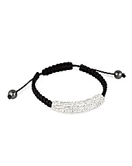 Mood Pave Crystal Black Cord Bracelet