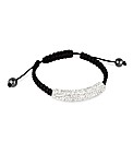 Mood Pave Crystal Black Cord Bracelet